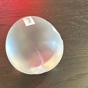 Lalique France Frosted Crystal Peach — Ref. 11685, Signed, With Tags